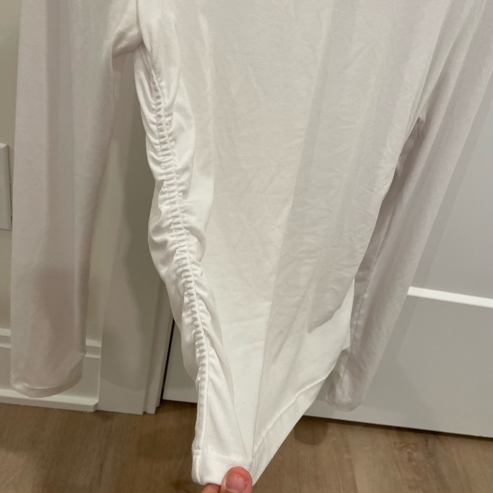Athleta White Long Sleeve Tee - Picture 3 of 4